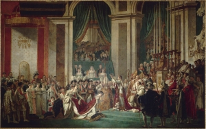 The Coronation of Napoleon by Jacques-Louis David and Georges Rouget. Hanging in the Coronation Room at Versailles.