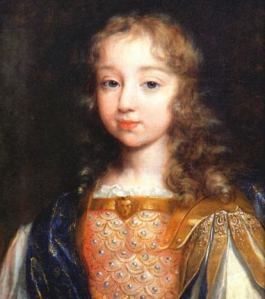 Louis XIV as a child. I couldn't find an artist or where it is currently hanging--but it is in Versailles.