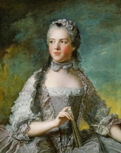 Madame Adelaide (daughter of Louis XV, aunt of Louis XVI) by Jean-Marc Nattier. Hanging in Versailles in the Grand Cabinet du Dauphin.