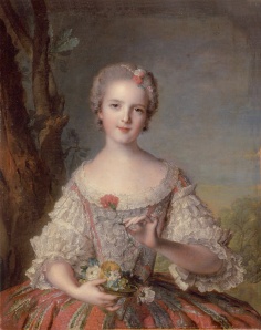 Madame Louise by Jean-Marc Nattier. Hanging in the Grand Cabinet du Dauphin.