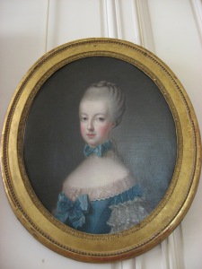A young Marie Antoinette as dauphine.